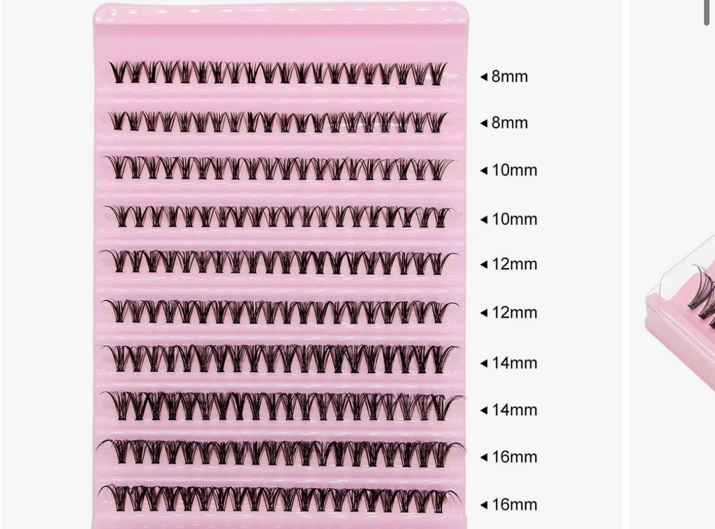Big Capacity Super Bunch DIY Cluster Lashes 8-16mm Mix Charm Style Eyelashes Extension False Eyelash Makeup Tool Russian Volume