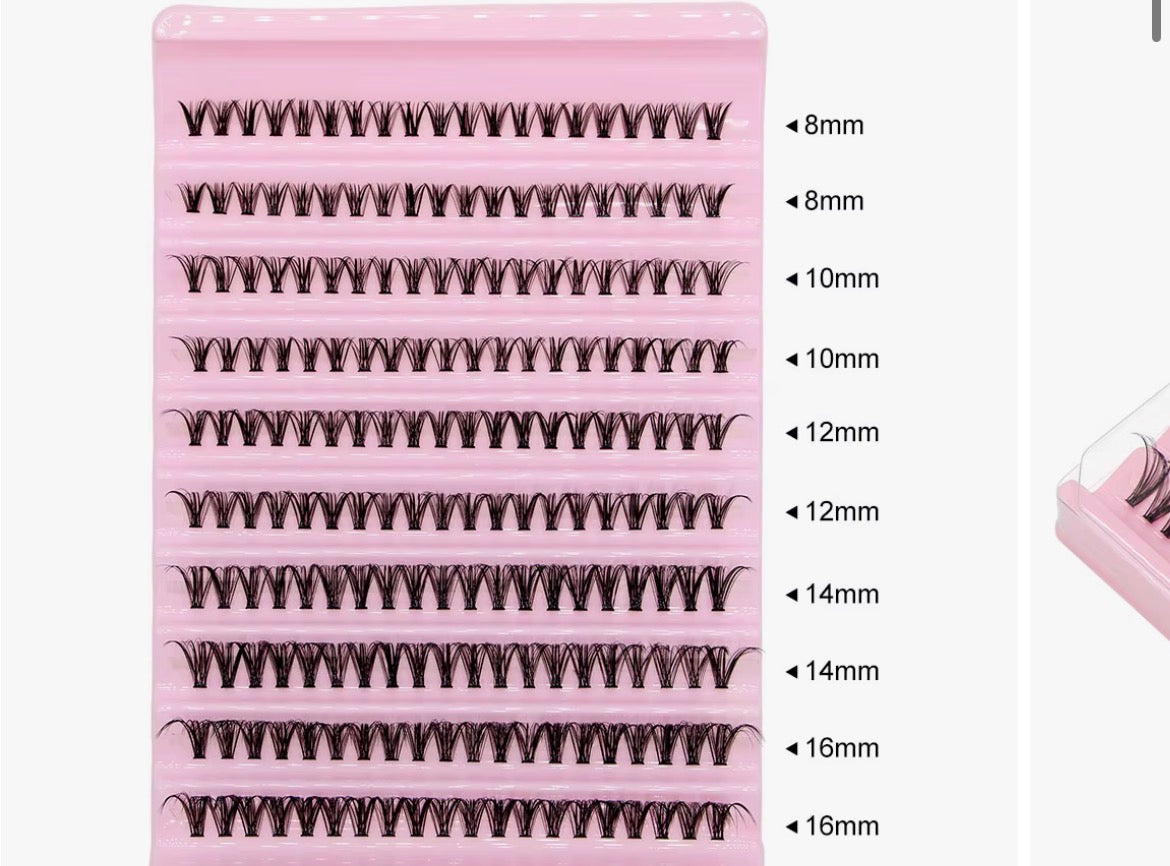 Big Capacity Super Bunch DIY Cluster Lashes 8-16mm Mix Charm Style Eyelashes Extension False Eyelash Makeup Tool Russian Volume