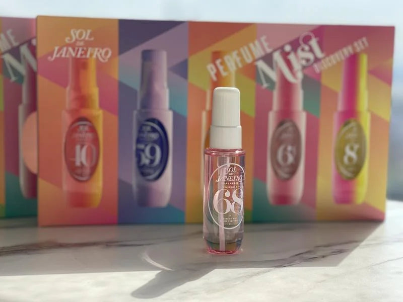 Brazilian Inspired Summer Scent Perfume Set 5 Piece Gift Set Tropical Beach Vacation Long Lasting Body Mist & Oil Mist