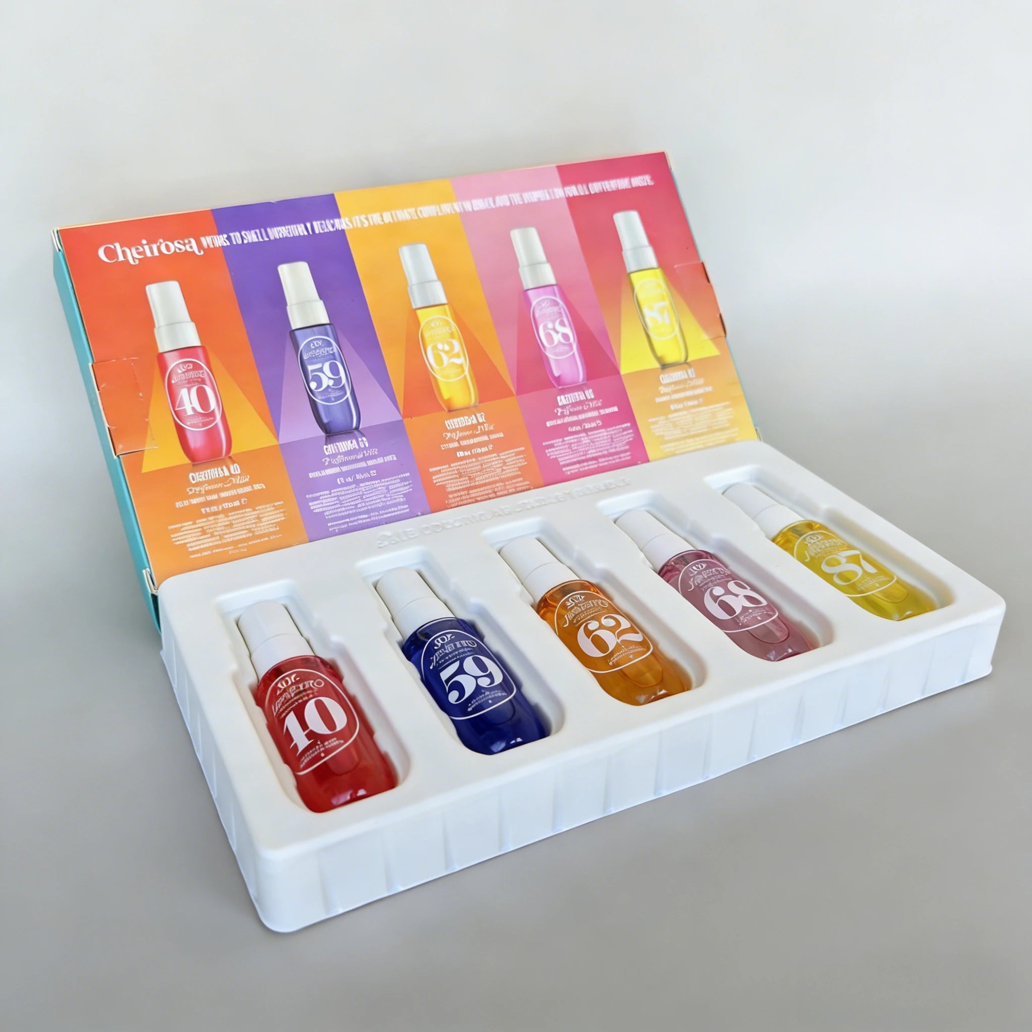 Brazilian Inspired Summer Scent Perfume Set 5 Piece Gift Set Tropical Beach Vacation Long Lasting Body Mist & Oil Mist